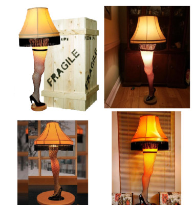 A Christmas Story 50'' Deluxe Lady's Leg Lamp, Shade Box w/Full-Size Wooden Crate