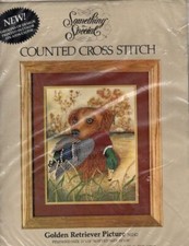 SOMETHING SPECIAL GOLDEN RETRIEVER PICTURE COUNTED CROSS STITCH KIT