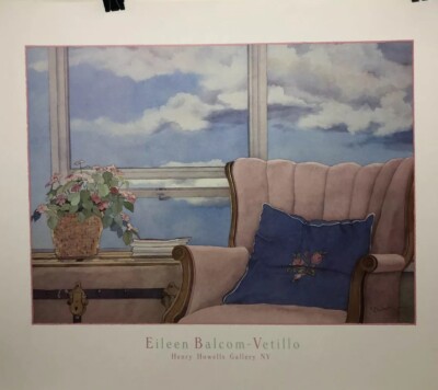 FINE ART LITHOGRAPH: Pink Chair By Eileen Balcom-Vetillo 26 X 30 | eBay