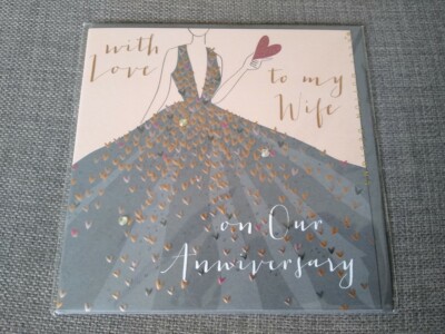 LUXUS FRAU JUBILÄUMSKARTE (UNSER HOCHZEITSTAG) VON BELLY BUTTON DESIGNS