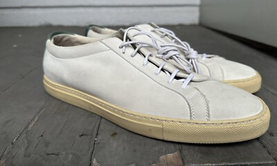 Common Projects Achilles Suede Low Size 42 Off White Green Color Made In Italy