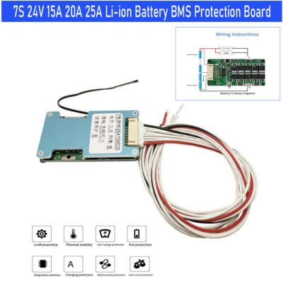 Scheda BMS PCB 7S 24V 30A Per Batterie Al Litio: Protezione E Bilanciamento Per 7 Celle. Nuova!