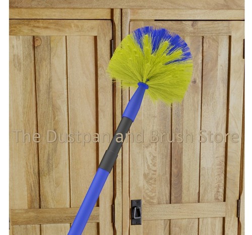 Extendable Cobweb Brush Domed Head Cob Web Feather Duster Long Telescopic Handle - Picture 10 of 12