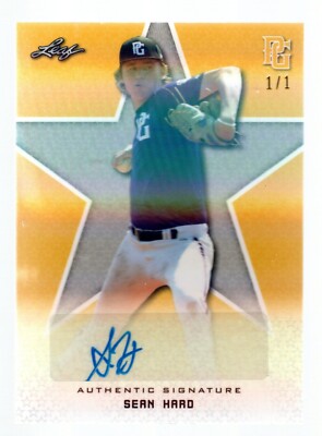 2020 Leaf Perfect Game Nat'l Showcase Auto Yellow Shimmer #BASH2 Sean Hard 1/1