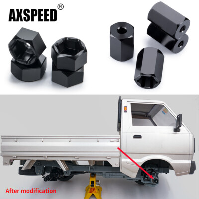 AXSPEED 5mm-7mm Sechskant-Radnabenadapter für WPL D12 1/10 SCX24 Felgen auf WPL