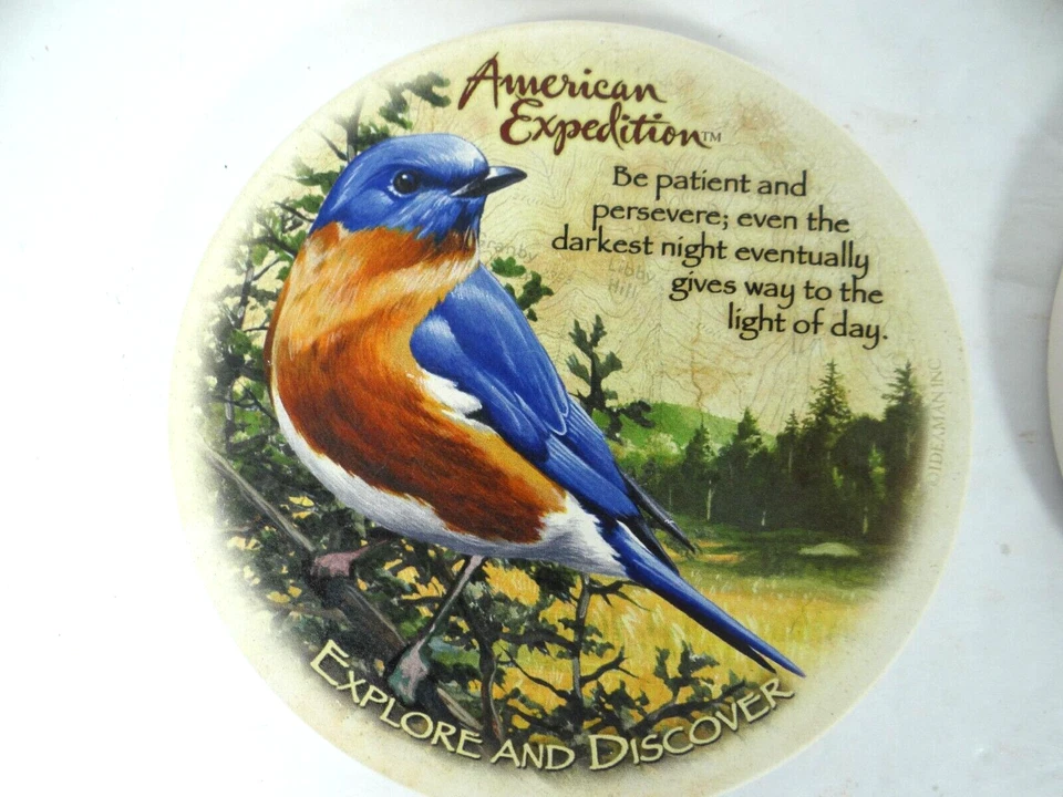 Деревянный держатель American Expedition Stone Coasters Eastern Bluebird - Изображение 2 из 4