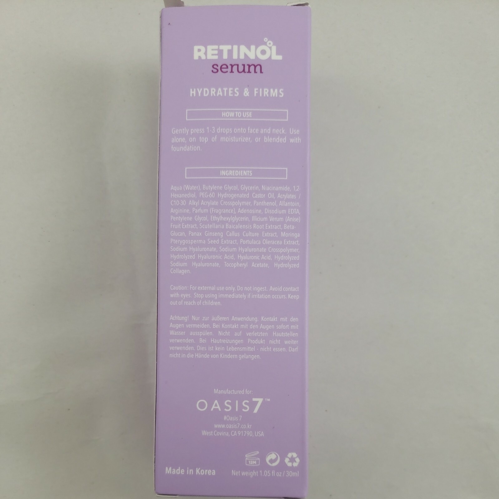 oasis 7 retinol eye cream