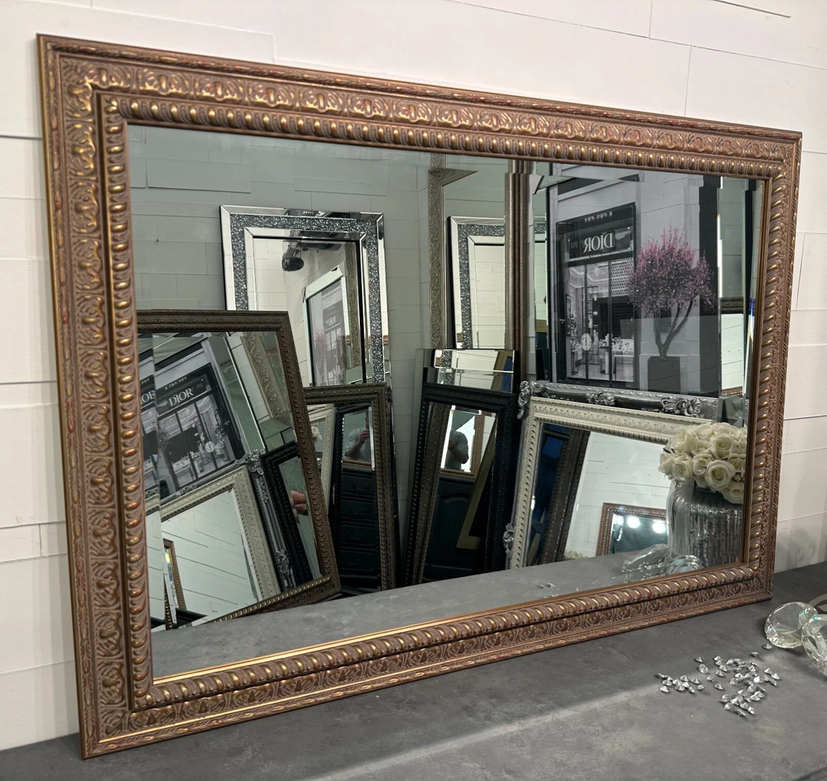 Decorative framed mirrors deals