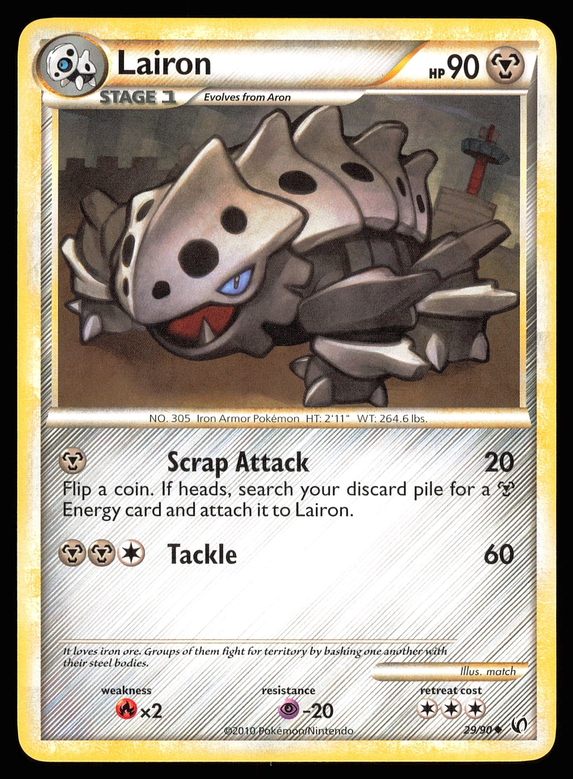 Lairon 29/90 | LP | HS—Undaunted | Pokemon TCG - VINTAGE 2010