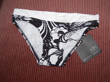 Jets by Jessika Allen Bikini Bottoms Black & White UK 8 EUR 36 BNWT