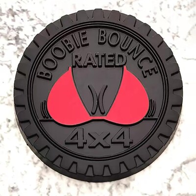 Boobie Bounce Rated 4X4 Auto Emblem Badge Aufkleber 