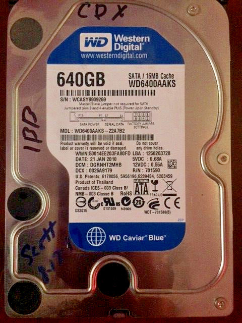 WD Caviar Blue WD6400AAKS 640GB Internal 7200RPM 3.5