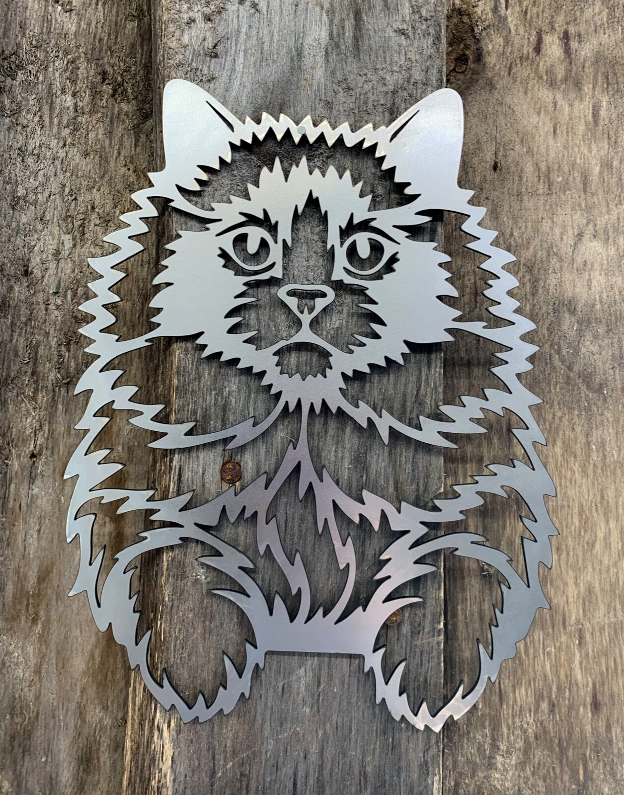 RAGDOLL CAT WALL ART GARDEN ORNAMENT INDOOR OUTDOOR RUSTING MILD STEEL GIFT eBay