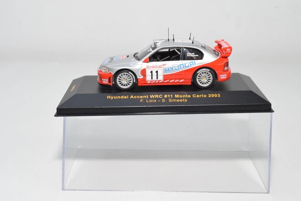B21 1:43 IXO RAM104 HYUNDAI ACCENT WRC #11 MONTE CARLO РАЛЛИ 2003 LOIX SMEETS MB - Изображение 2 из 4