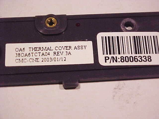 KEYBOARD THERMAL COVER--#8006338 380A6TCTA04--GATEWAY 400SD4 15" LAPTOP