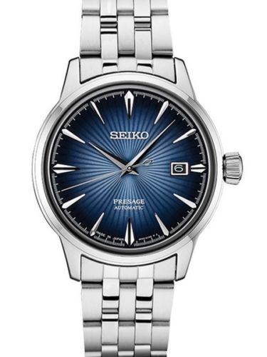 seiko men's automatic presage stainless steel bracelet watch 40.5 mm