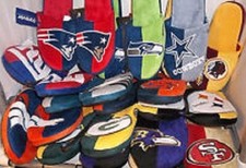 NFL Split Color Slide Slippers by Forever Collectibles Select Team Size Below