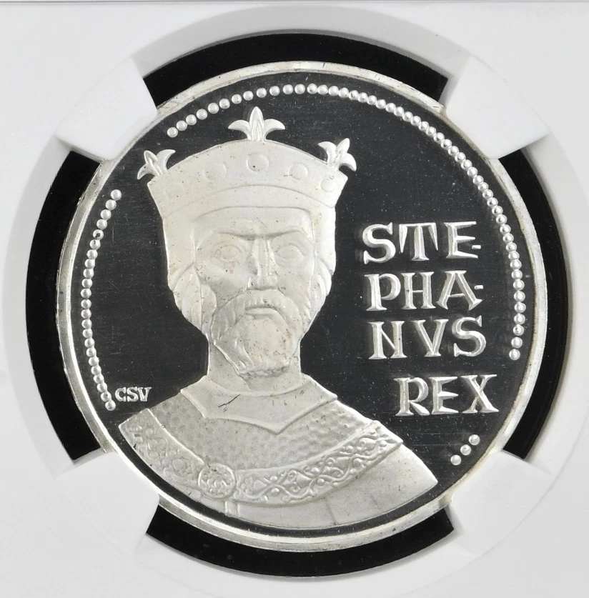 1972 BP Hungary S100F Forint King Saint Stephen Silver Coin NGC PF 68 UC - Image 2 of 4