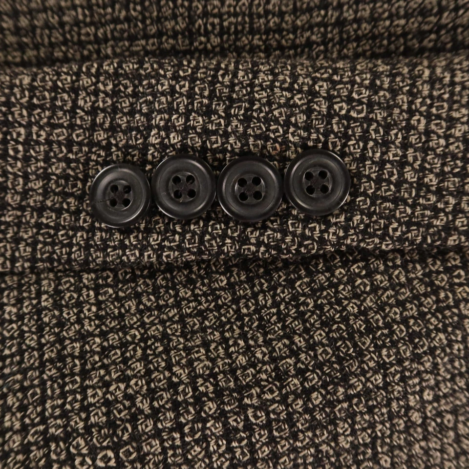 Винтажный Твидовый жакет XL XLT 46L серый черный 100% шерсть блейзер Houndstooth США - Изображение 4 из 4