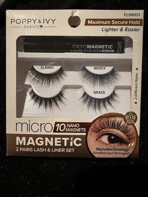 Poppy & Ivy #ELMM01 Mercy & Grace Magnetic Lash Kit. 2 styles! Liner incl. NIB
