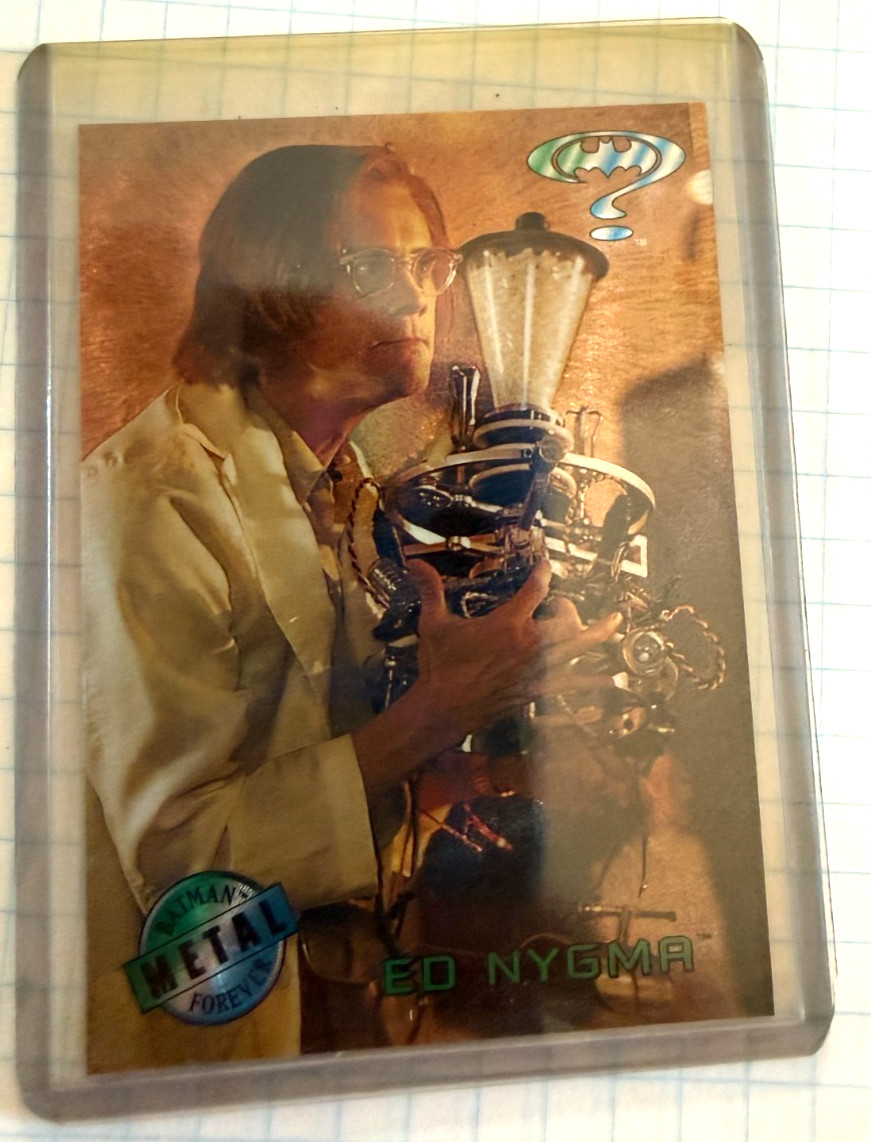 1995 Fleer Metal Batman Forever Ed Nygma # 3 of 8 Movie Preview Foil