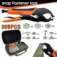 305x Heavy Duty Snap Fastener Tool Kit Boat Cover Metal Snaps Canvas Sewing Tarp