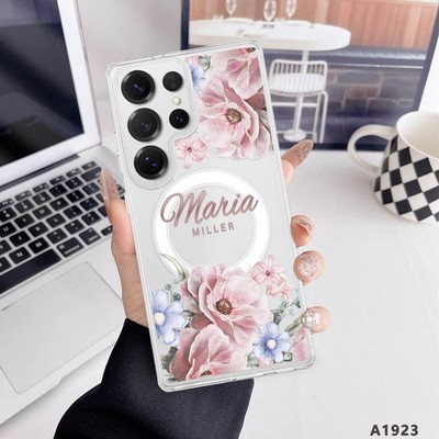 Magnet Custom Crystal Clear Flower Cover For Samsung A17 A07 S26 Drop-Proof Case