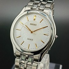 Seiko Dolce 8J41-6030 hochpräzise Quarz Perlmutt Zifferblatt Uhr