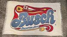 Vtg. Anheuser 1970s 60s  GROOVY Busch Bavarian Beer Sign BEACH TOWEL Psychedelic