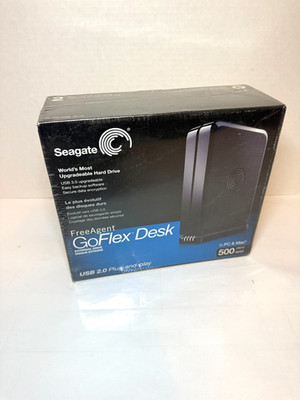 NEW Seagate Free Agent 500GB HDD GoFlex Desk External Drive USB 2.0 -Black