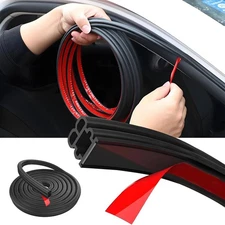 Upgraded Car Door Seal Strip, Thickened Rubber Auto Weather Stripping for Hoo...