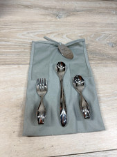 Baby Nambe MCM Utensil Set Stainless Steel 3 Pc Spoons Fork Set NWOB