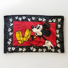Vintage Disney Mickey Mouse Pillowcase Unisex Standard Red 90s Made in USA