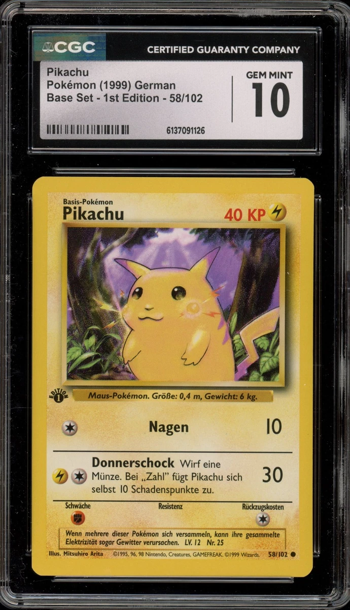 Pokémon TCG Grade 10 German Individual Collectible Card Games for