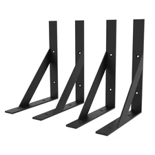 8 inches x 10 inches Heavy Duty Shelf BracketsBlack Shelf BracketShelf Suppor...