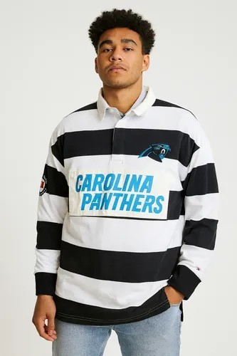 MENS Tommy Hilfiger Rugby Polo Long Sleeve-NFL Carolina Panthers-Sz LG-New