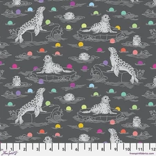 Free Spirit Tula Pink "Graywork" Seal The Deal Carbon*By The Half Yard*
