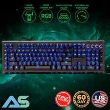 Razer BlackWidow V4 Wired Mechanical Gaming Keyboard Tactile Clicky Green Switch