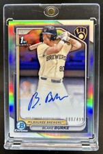 2024 Bowman Draft Blake Burke Chrome Auto Refractor 1st Prospect #/499 Brewers