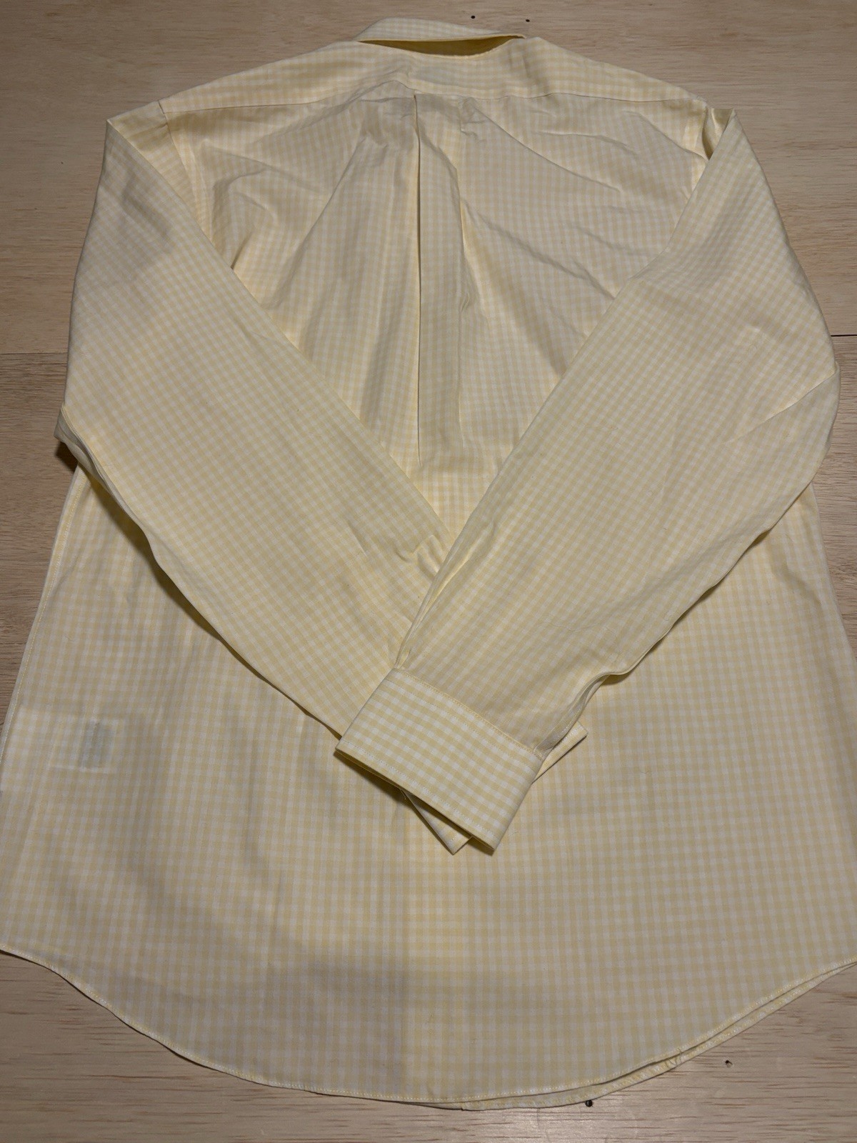 Brooks Brothers Non Iron Shirt Men’s Large  15-1/2 Yellow White Checkered NWT thumbnail 7