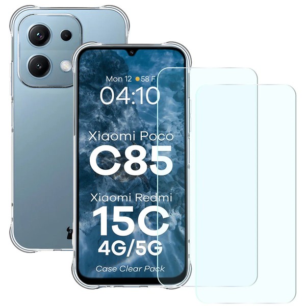 HandyhüLle + 2X Glas FüR Xiaomi Redmi 15C 4G/5G/POCO C85 4G Bizon Case Cover-image