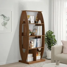 4 Tier Ladder Bookshelf,Modern Storage Organizer Bookcase with Shelves