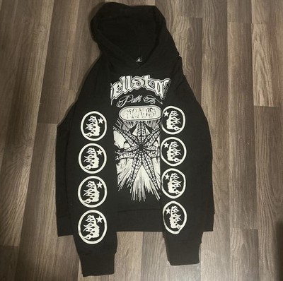 Hellstar Black Pullover Hoodie Long Sleeve Graphic Print Logo Unisex Adults