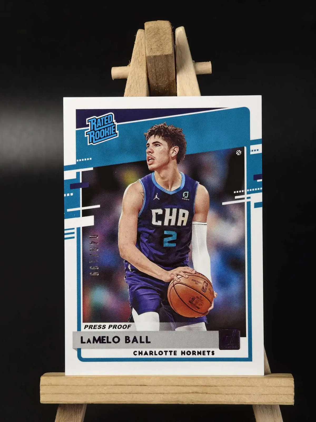 2020-21 Panini Donruss Rated Rookie RC Press Proof Purple LaMELO BALL /199 J67