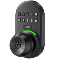 Keyless Entry Smart Door Knob Lock  Digital Keypad with Handle, 20 User Codes,