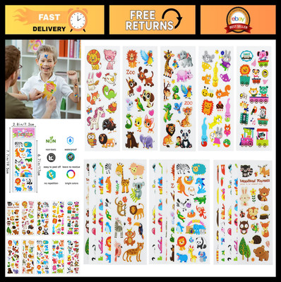 400+ Animal 3D Puffy Stickers - 24 Sheets for Kids, Crafts, Rewards & Scrapbooki