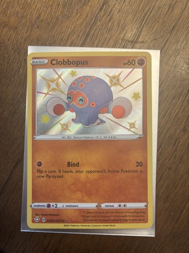 Pokémon TCG Clobbopus Holo Shining Fates Shiny Vault Near Mint SV072