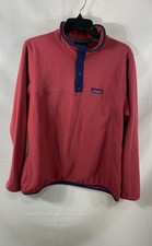 Patagonia Red Blue Synchilla Snap-T Fleece Pullover Sweater Size XL