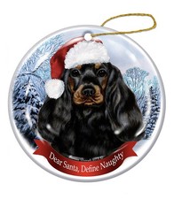 Cocker Spaniel Dear Santa, Define Naughty Holiday Ornament