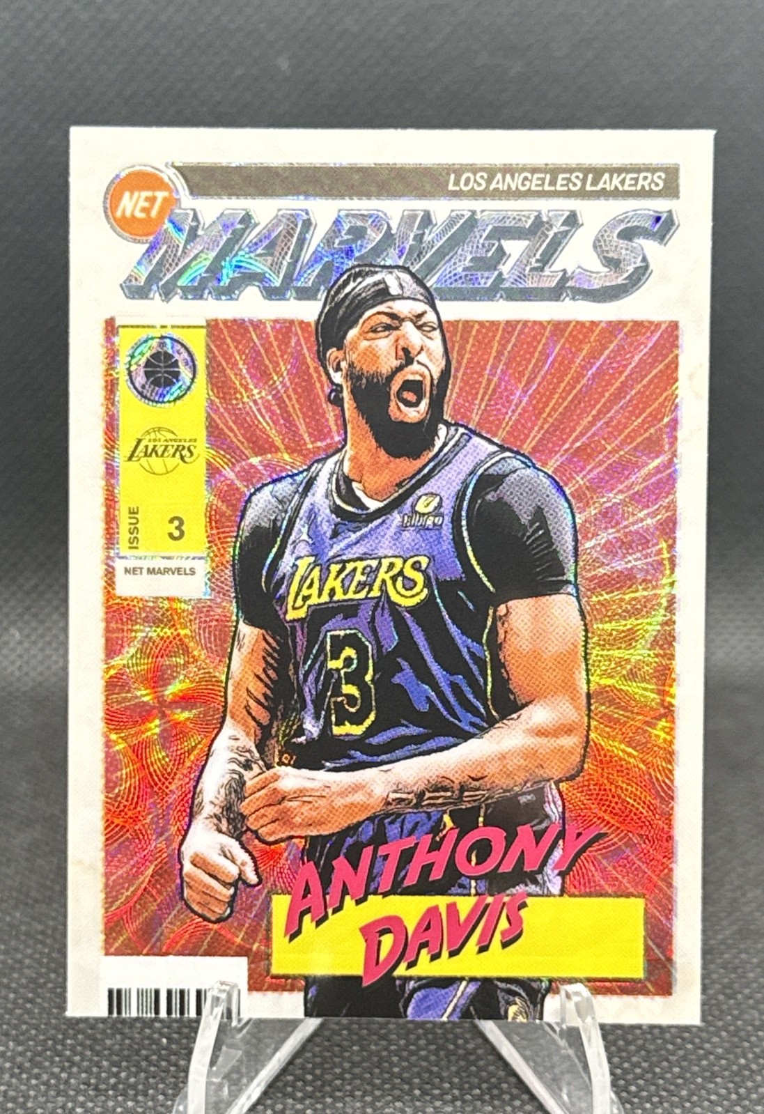 2023-24 Panini Nba Hoops Premium Stock - Retro Net Marvels Anthony Davis #15